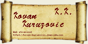 Kovan Kuruzović vizit kartica
